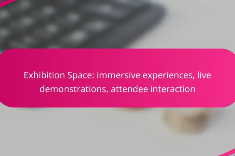 Exhibition Space: immersive experiences, live demonstrations, attendee interaction