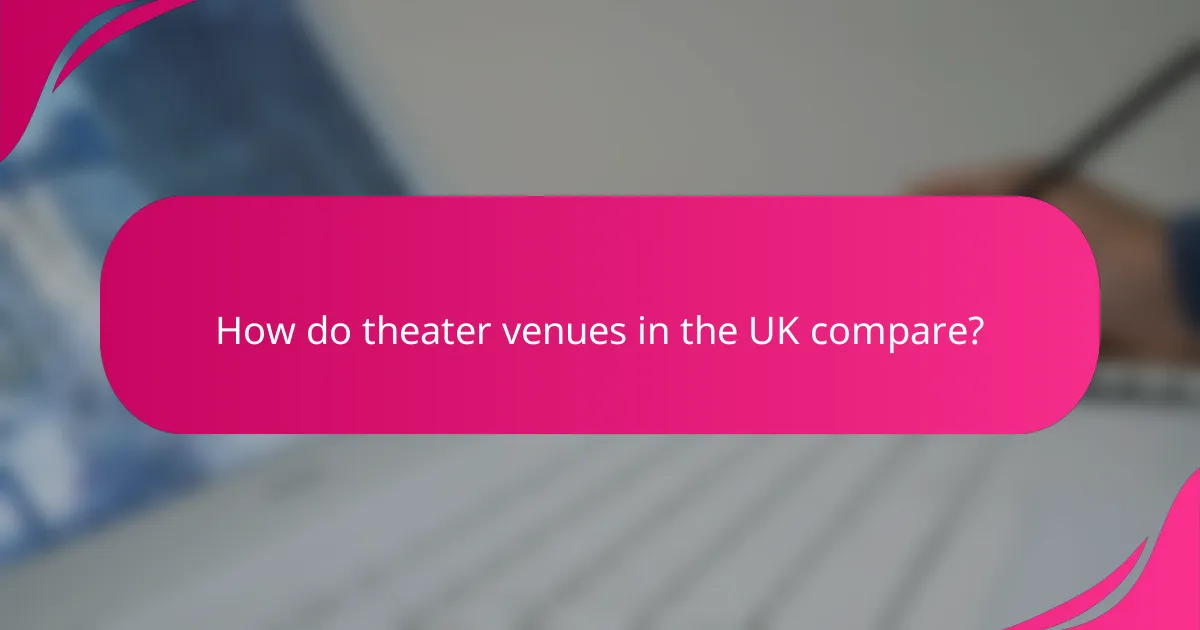 How do theater venues in the UK compare?
