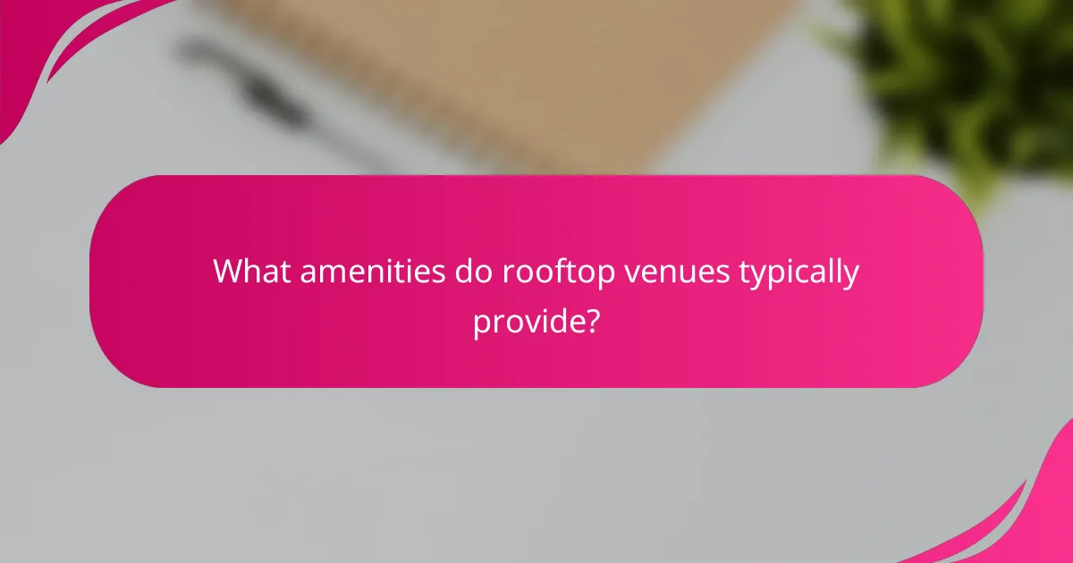 What amenities do rooftop venues typically provide?
