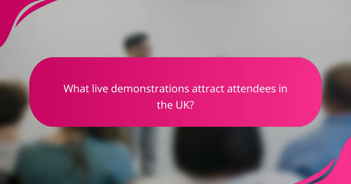 What live demonstrations attract attendees in the UK?